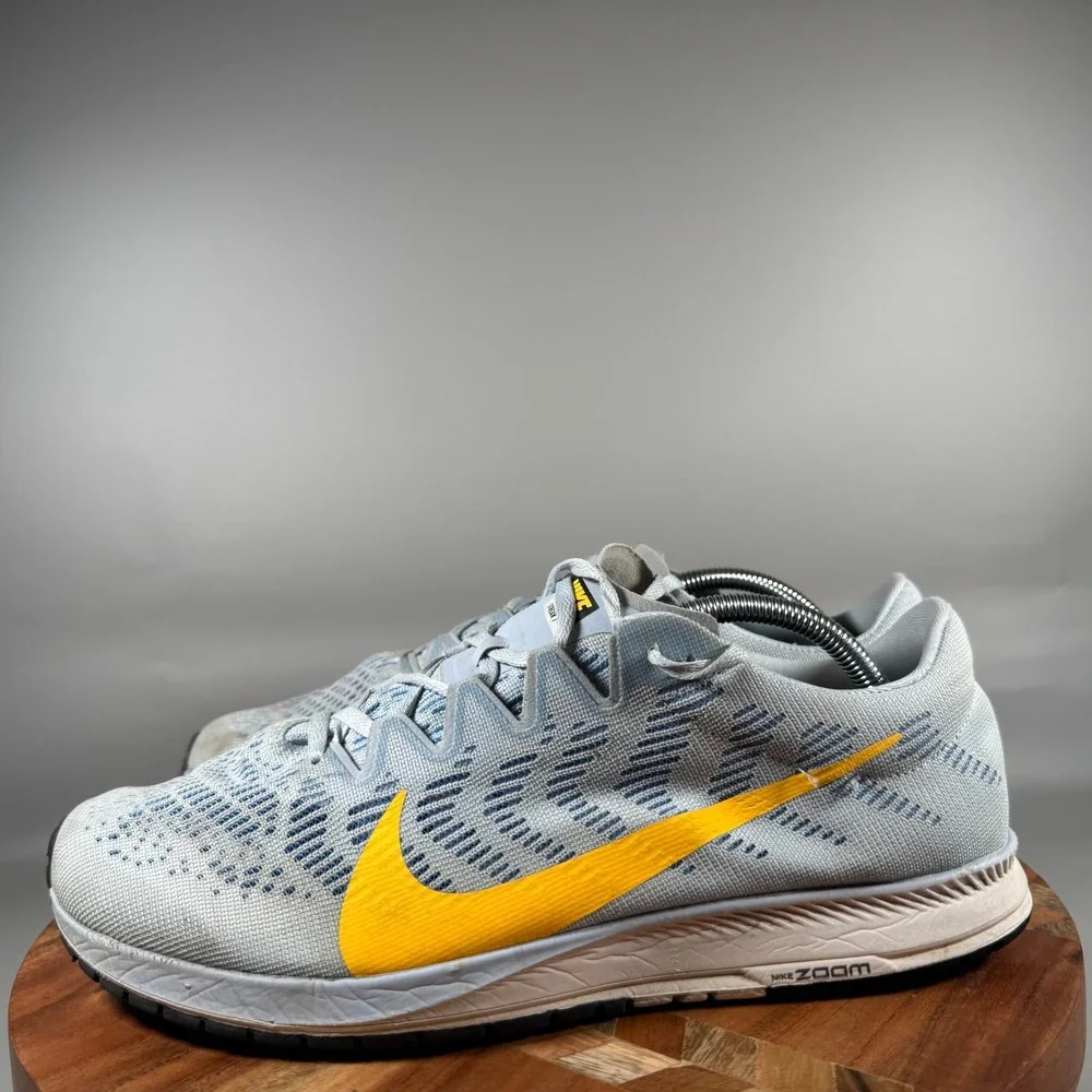 Nike Air Zoom Streak 7 Mens Running Shoes Blue Yellow AJ1699-402 Size 12